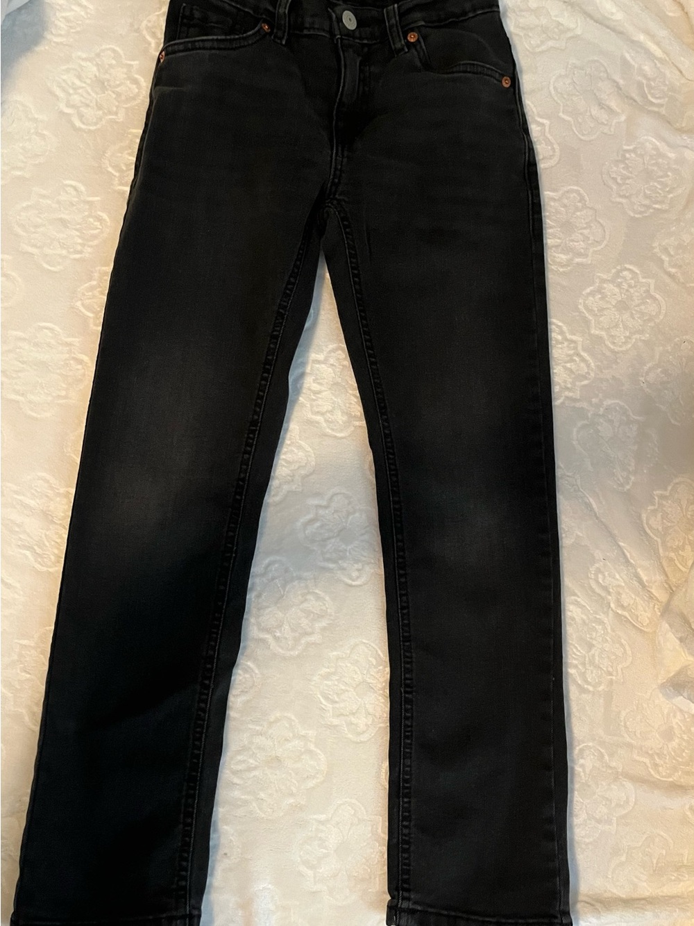 Levi's Kids sz 10 slim Black Straight-Leg Jeans